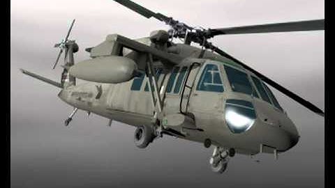 free downloader UH60 Helicopter 3d model .mp4