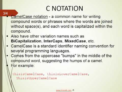 C programming hands-on tutorial part 4: C notations