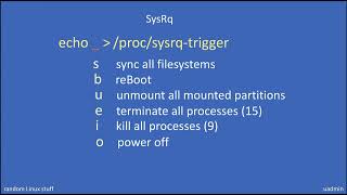 linux sysrq (hard reset)