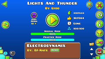 Lights And Thunder (Easy Demon) By Lyod | Geometry Dash 2.11