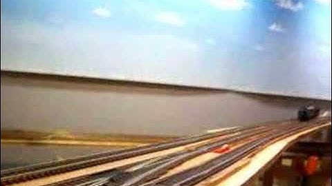 The first "test" running of trains on the layout