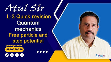 L-3 Quick revision Quantum mechanics Free particle and step potential