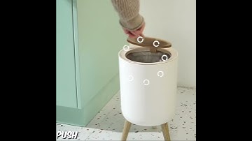 Nordic Style Trash Can I Designer Rubbish Bin Swedish Modern Décor With Elevated Legs
