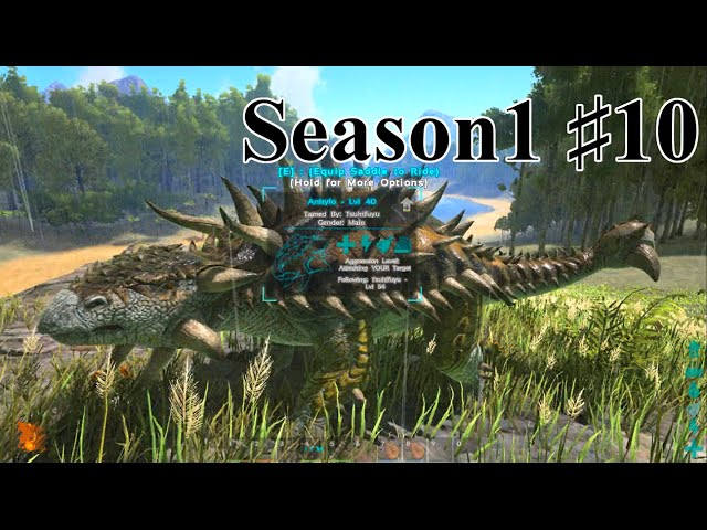かわいい恐竜アンキロサウルスをテイム Ark Survival Evolved実況 Season1part10 Youtube