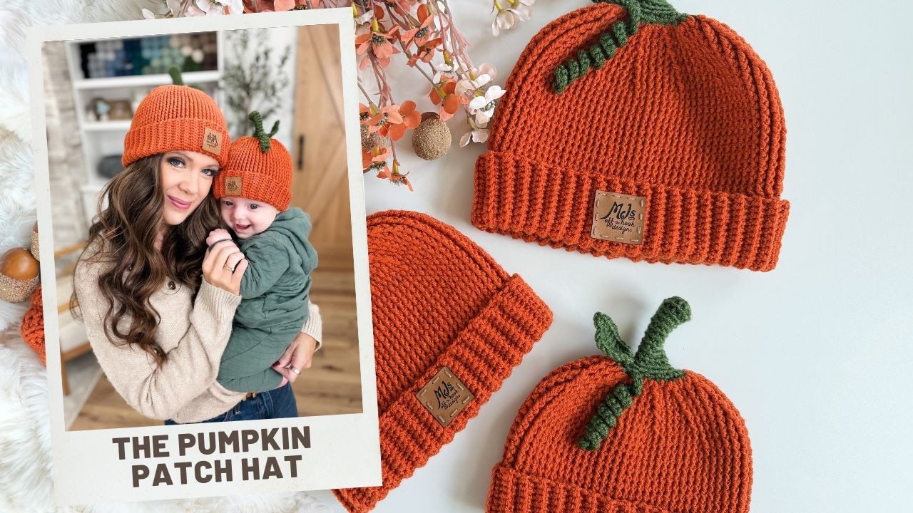 Pumpkin Patch Hat Crochet Pattern Tutorial | Baby to Adult Sizes