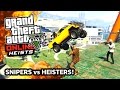 GTA 5 SNIPERS vs HEISTERS! EPIC NEW Snipers vs Heisters Army APC Machine Guns! (GTA 5 Funny Moments)