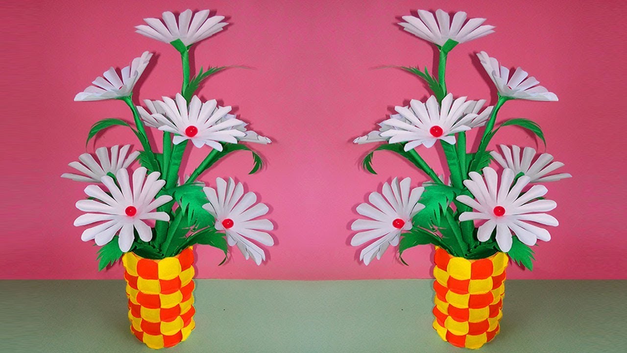 DIY Fabulous & Easy Black Flower SHOWPIECE 🖤 Home Decoration Ideas 🏡  Paper Flower Crafts