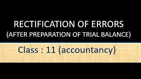 Rectification of errors || One sided error|| Two sided error|| In Nepali|| Accountancy-11|| NEB