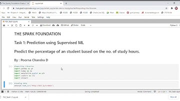 The Sparks Foundation Task 1 || Prediction using Supervised ML || Predict the No. of study hours|