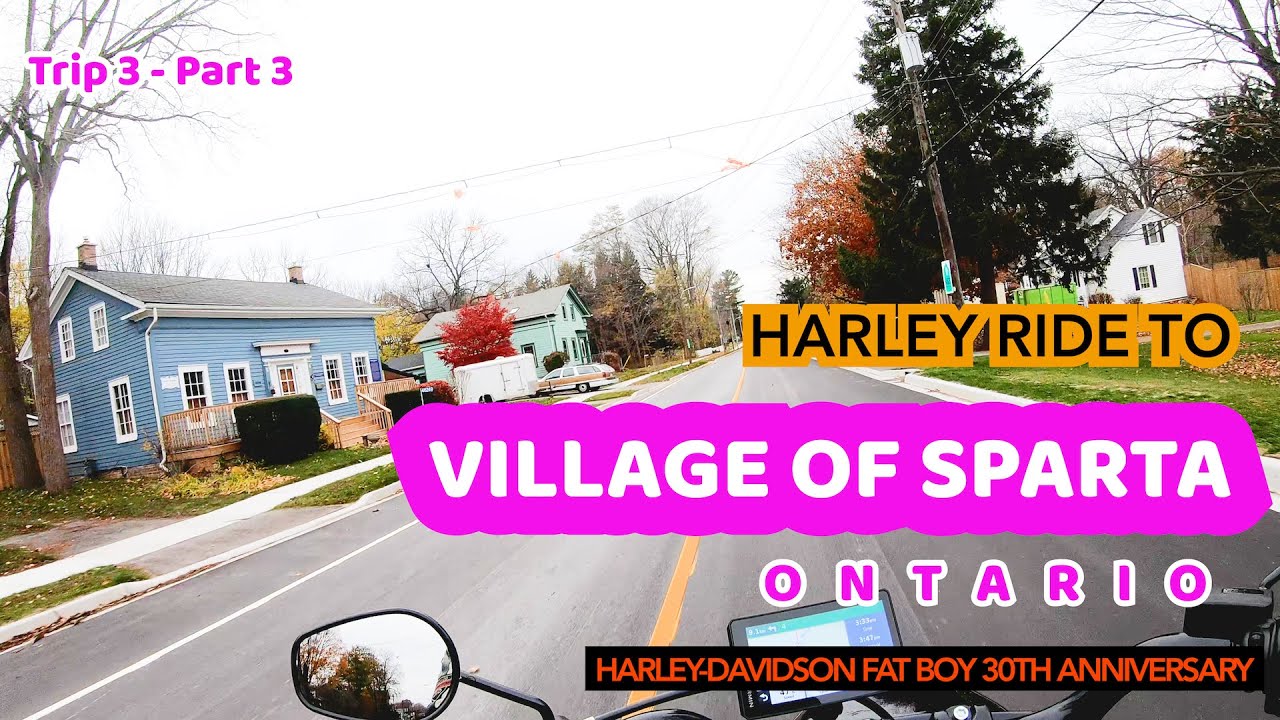 Trip 3 Part 3: Riding to Sparta Ontario on Harley-Davidson Fat Boy 30th Anniversary, HD-S1E32