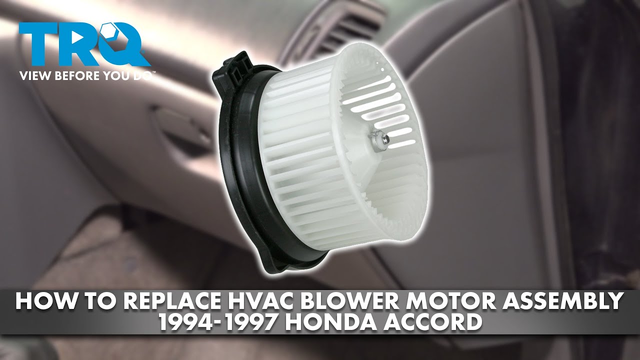 How to Replace HVAC Blower Motor Assembly 1994-1997 Honda Accord - YouTube