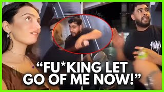 Arab Attempts To Grab A Girl Into His Car Watch What Happens Next