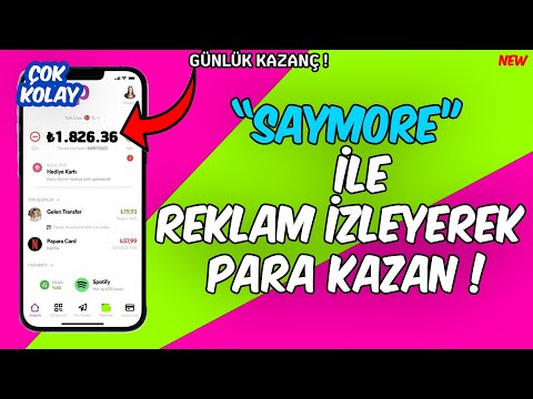 SAYMORE İLE OTURDUĞUN YERDEN 893 TL KAZAN ÖDEME KANITLI ! ! İNTERNETTEN PARA KAZANMA !