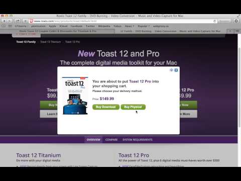 Roxio Toast 12 - How to use a coupon code from SoftwareVoucher.com