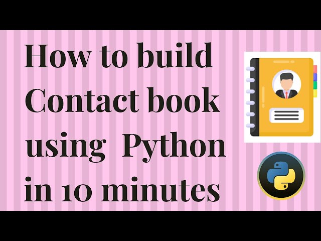 Simple contact book project in Python for beginners 