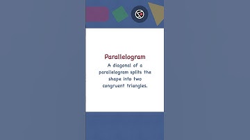 Proof: A diagonal of a parallelogram splits the shape into two congruent triangle.