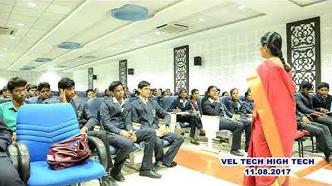 VELTECH HIGH TECH DEPT OF IT GUEST LECTURE 11.08.2017