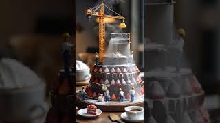 **"The Sweet Construction: A Miniature Cake-Building Story"**#CakeArt #MiniatureCreation #SweetCon