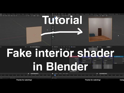 Blender Tutorial - Fake Interior mapping shader (Parallax mapping)