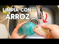 El Mejor TRUCO 🪄 Casero de Como LAVAR una BOTELLA de Plástico por Dentro utilizando Arroz