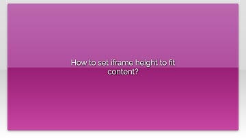 How to set iframe height to fit content?