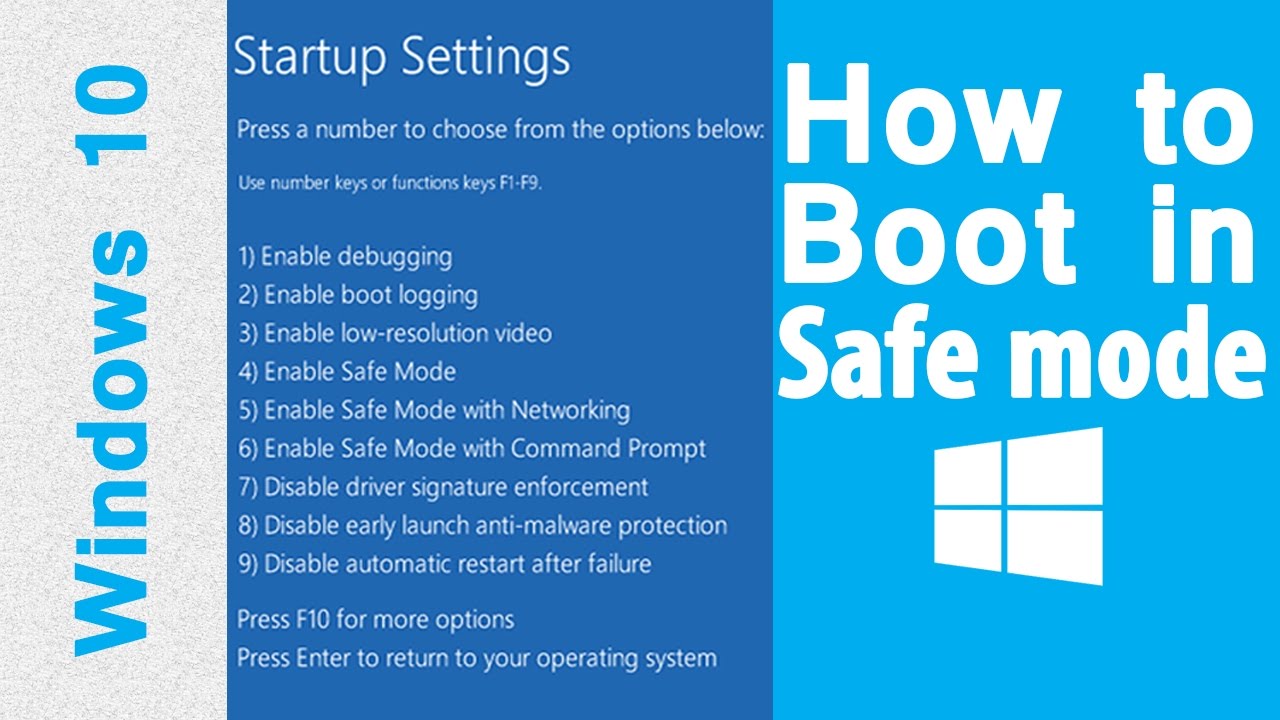 HOW TO BOOT INTO SAFE MODE IN WINDOWS 10 WHEN STARTING FROM THE START MENU