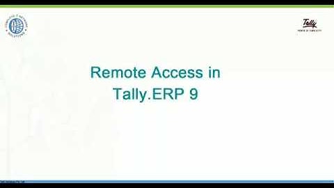 Remote Access in Tally.ERP 9 | Work From Home