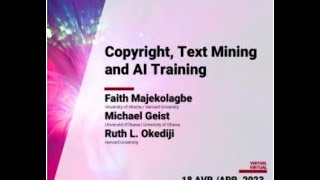 AI and Copyright
Join us for a conversation with Faith Majekolagbe, Michael Geist and Ruth L. Okediji, moderated by Florian Martin-Bariteau, on copyright issues and recent developments around the world regarding text and data mining, notably in Canada and African countries
Conversations about the modernisation of copyright frameworks have arisen around the world in light of the computational analysis and processing of copyrighted content for greater knowledge and information generation through text and data mining techniques and inputs for AI development especially the training of machine learning models. Do and should copyright frameworks support the unlicensed use of in-copyright works for text and data mining and the development of artificial intelligence? What are the interests at stake? AI and Copyright