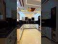 marble colour wooden modular kitchen design