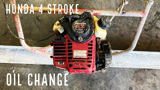 Honda small engine GX25, GX35 oil change