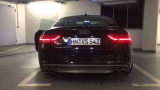 Audi S5 Coupe 4.2 V8 with LOUD CAPRISTO FLAP EXHAUST Start Up and Revving, Exhaust Sound