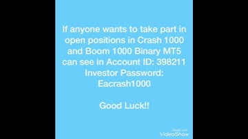 EA MT5 Binary Crash and Boom 1000