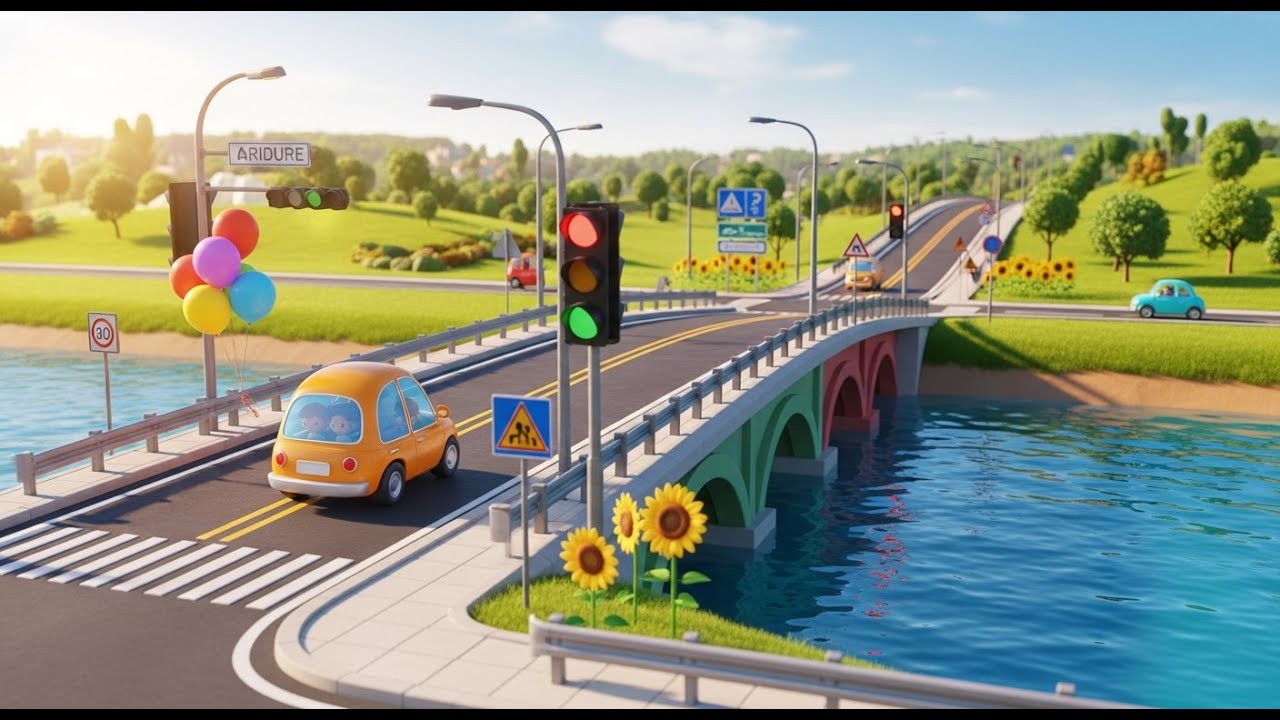 Vroom Vroom on a Sunny Day | Fun Car Ride & Adventure Song for Kids | Nursery Rhymes for Toddlers