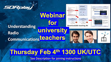 SDRplay Webinar and teaching materials for university teachers