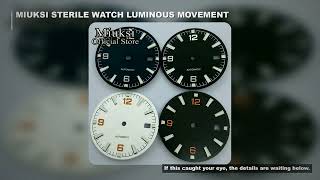 Miuksi 31mm sterile watch dial luminous fit NH35 ETA2824 2836 Miyota8205 8215 821A Mingzhu DG2813 38