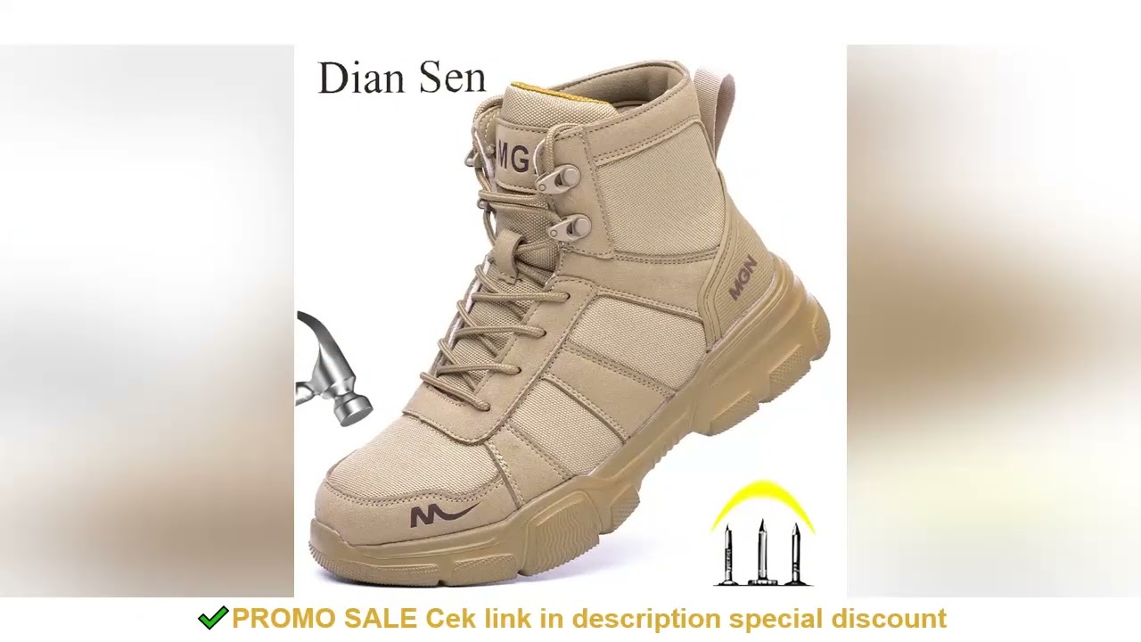Work Boots Indestructible Safety Shoes Men Steel Toe Shoes Puncture-Proof Sneakers Women Non Slip Wo