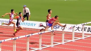 2015和歌山国体陸上 少年男子B110mH予選2組 20151004