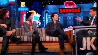 Melissa McBride, Norman Reedus and Steven Yeun on Jimmy Kimmel