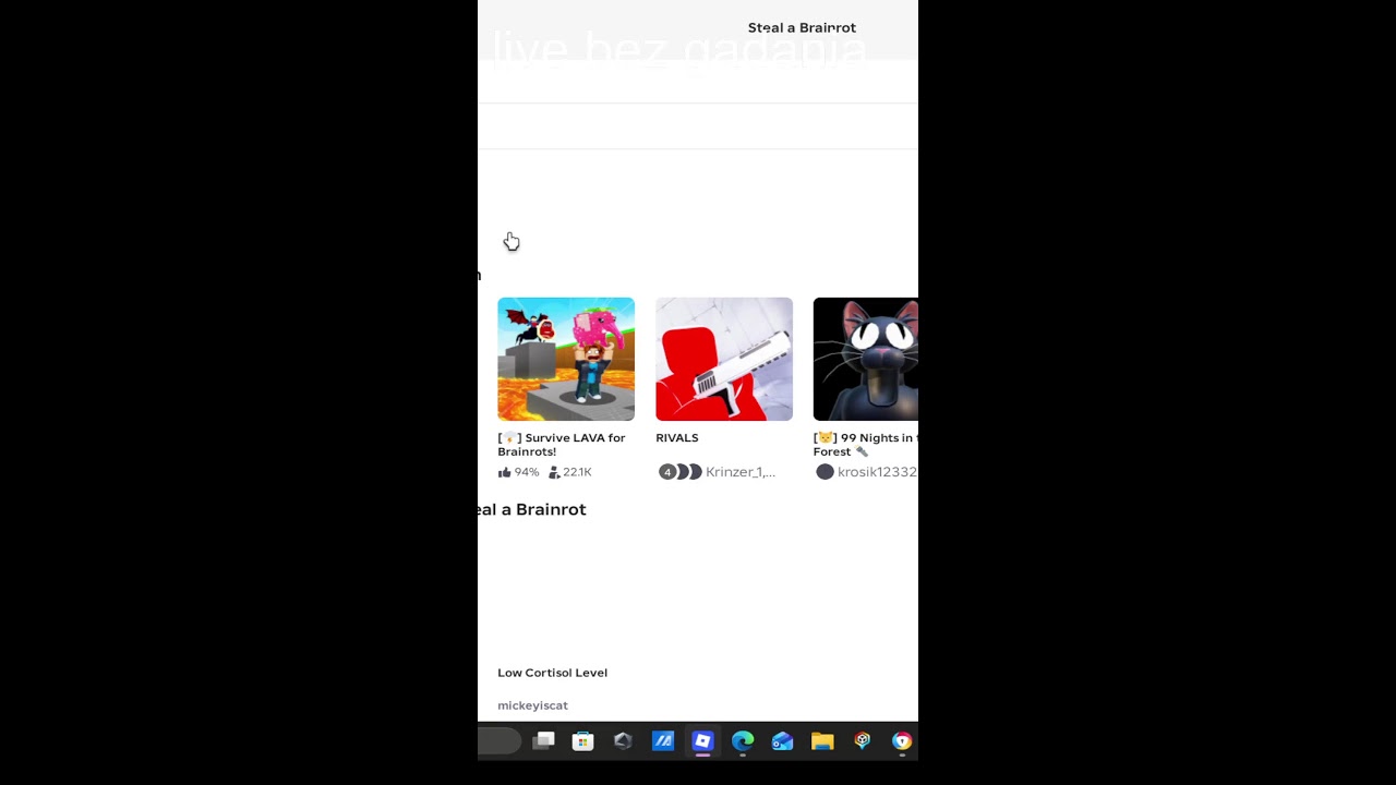 Gramy w różne gierki na rbx