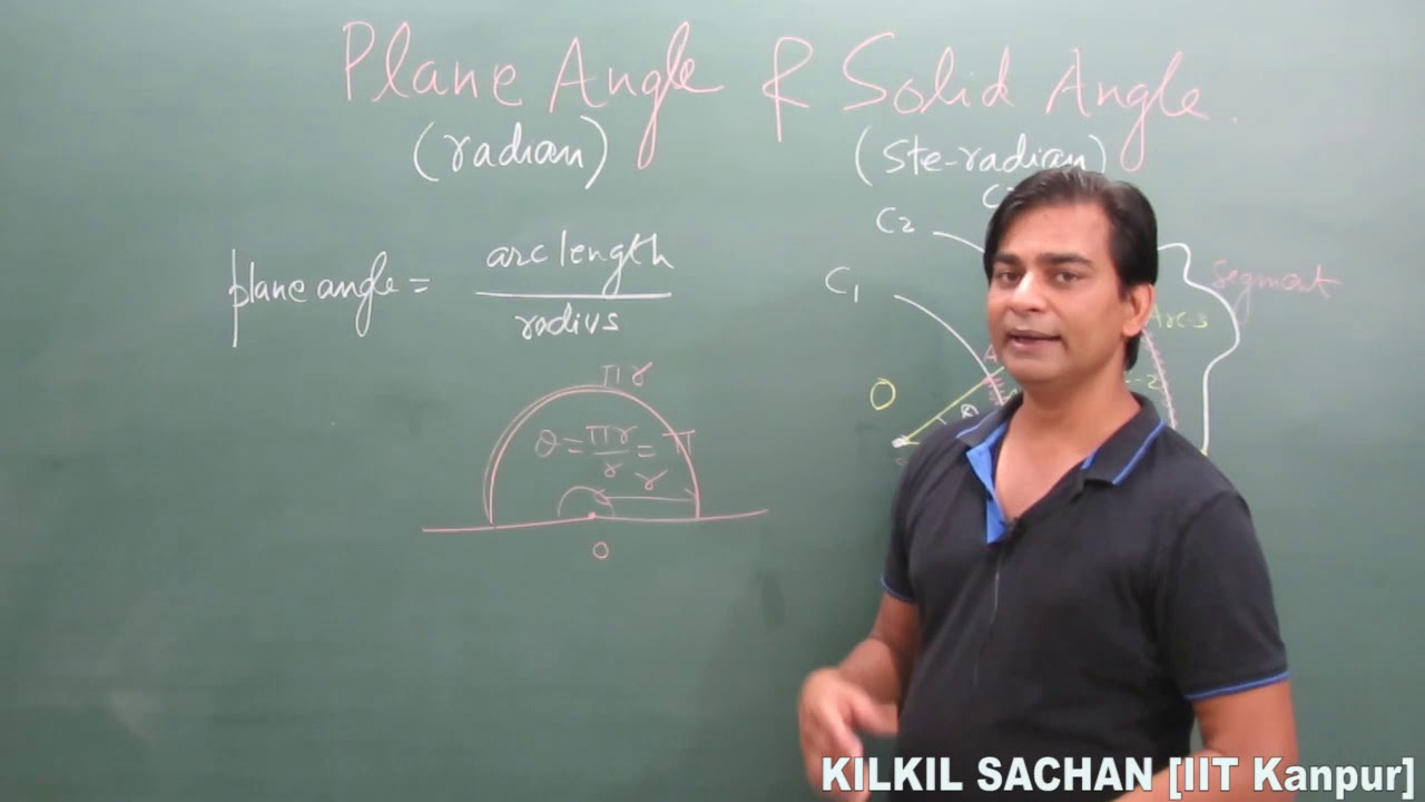 Plane Angle | Solid Angle | Kilkil Sachan (IIT Kanpur) | - YouTube