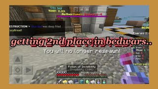 [aesthetic bedwars] getting 2nd place in bedwars because i jumped off the map