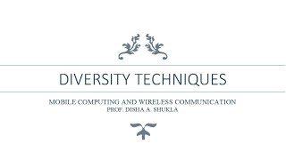Unit2 Chapter3 Topic7 Diversity Techniques
