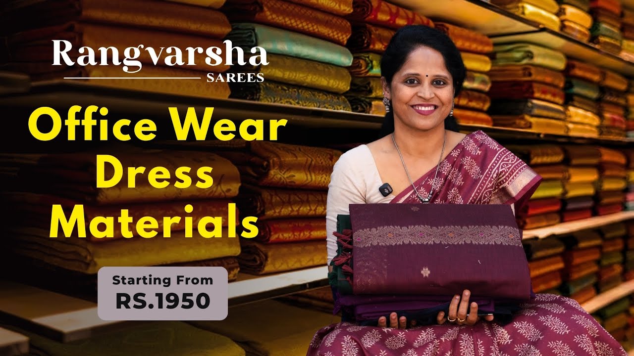 Officewear special Dress Materials-Rangvarsha Sarees-Unstitched  Tussar, Munga suits -21st Jan'26