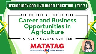 TLE 7- MATATAG CURRICULUM LESSON (2ND QTR)-CAREER AND BUSINESS OPPORTUNITIES IN AGRICULTURE
