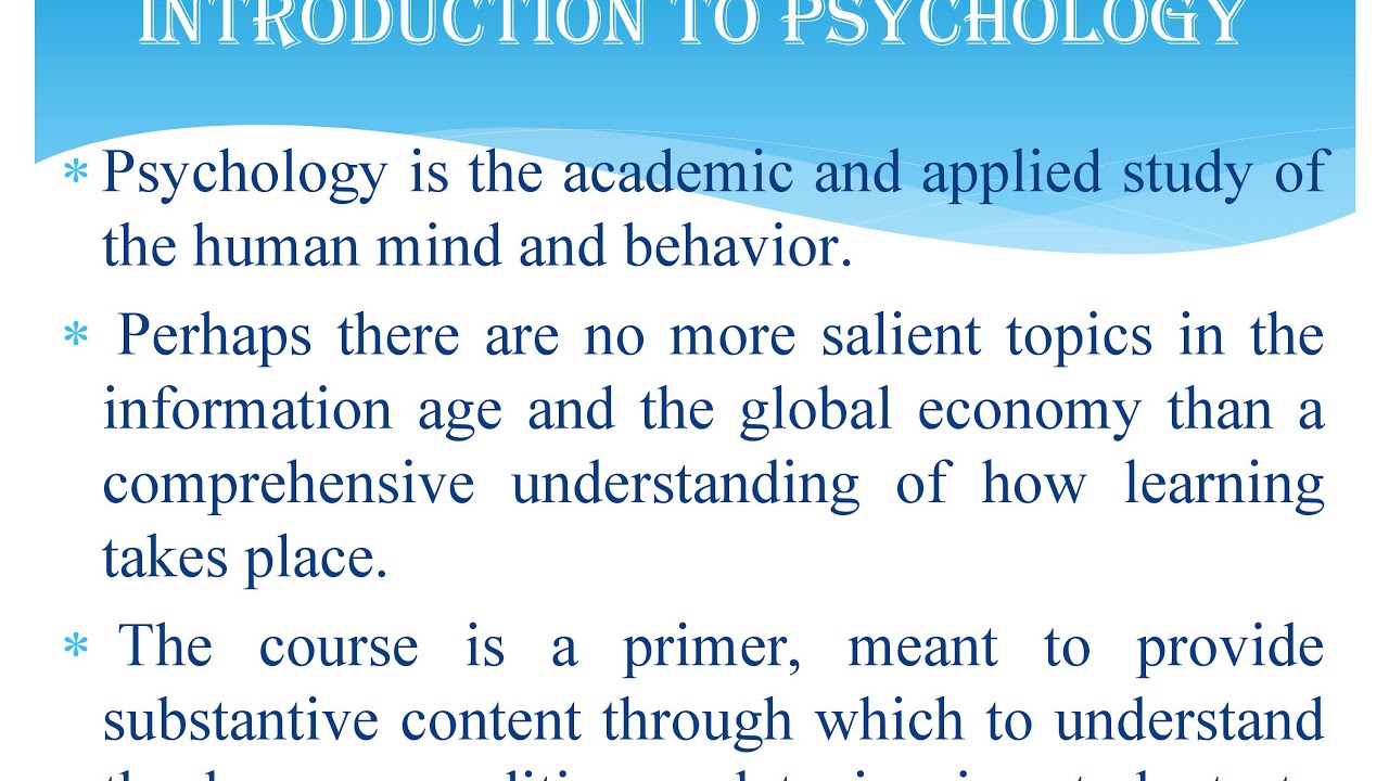 thesis in psychology definition
