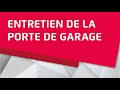 Entretien de la porte de garage zapf