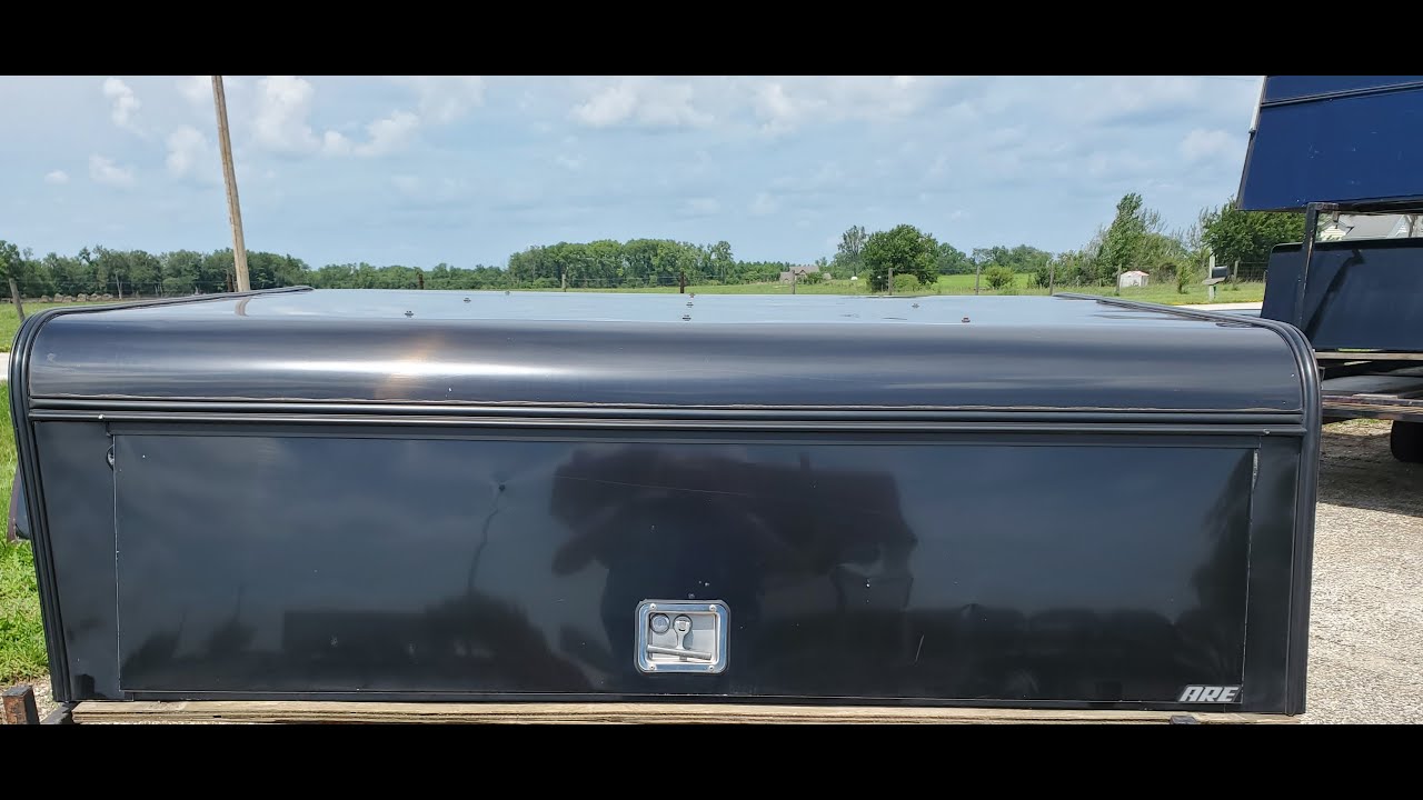 Walkaround of used ARE DCU Cab high truck cap work topper unit for sale fits 09-18 Ram 6.4 bed ...