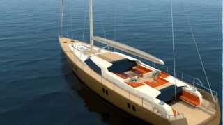 3d animation sail boat exterior