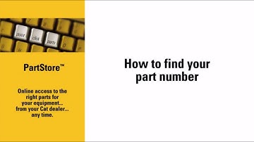 Finding Parts Using Cat® Service Information System (SIS)