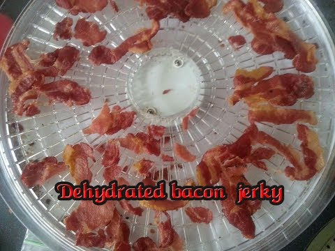 Dehydrated bacon jerky